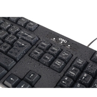 得力2168，有线键盘（1/20）高键帽键盘 USB键盘 游戏键盘 防水薄款静音键盘