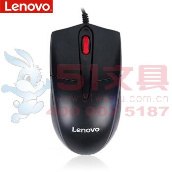 联想FML301，商务办公有线鼠标 黑色 （USB接口 日常家用 台式机笔记本通用电脑鼠标）Lenovo 线长约1.5米