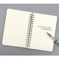 本子铺432150，32K150时尚生活绑带线圈本（1/120）透明绑带线圈本 笔记本文具螺旋本学生用手帐本