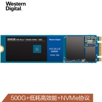 西部数据500GB SSD固态硬盘 M.2接口(NVMe协议)Blue SN500 NVMe SSD固盘｜五年质保