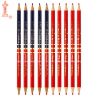 中华红蓝双头铅笔 双色铅芯 120红蓝/木工全红铅笔 红蓝铅笔