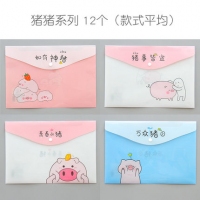 小天使A4按扣袋(12/240/960)韩版小清新多套图案，A4文件袋 韩国文具