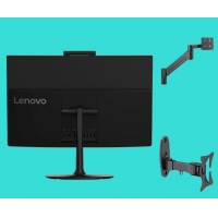 联想(Lenovo)扬天S4250 21.5英寸商用办公台式一体机电脑支持win7壁挂 i5-7400T 4G 1T硬盘光驱集显 W10