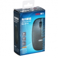 得力（deli）鼠标笔记本鼠标 办公用品 实用便捷-有线USB鼠标 3715