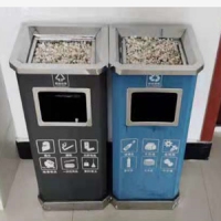 不锈钢垃圾桶带烟灰缸宾馆立式烟灰桶电梯口走廊吸灰桶