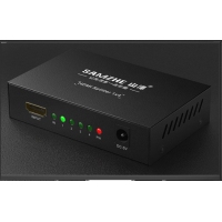 山泽（SAMZHE）HDMI分配器一进四出 4K数字高清视频一分四分屏器