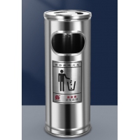 不锈钢垃圾桶带烟灰缸宾馆立式烟灰桶电梯口走廊吸灰桶